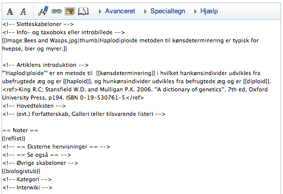Haplodiploide - dansk Wikipedia - wikikode - første udkast